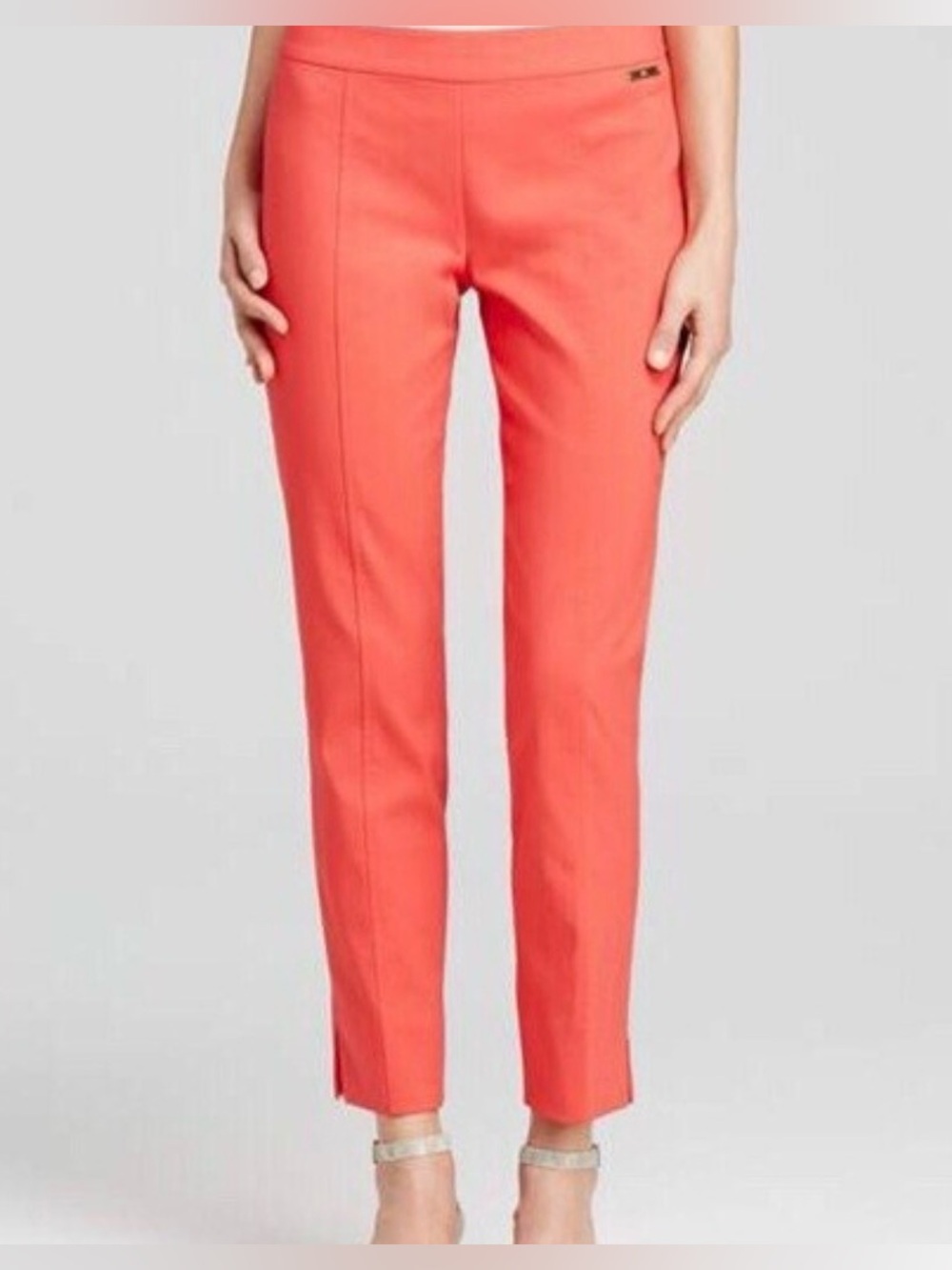 Tory Burch Coral Ref Pepper Callie Cropped Slim Ankle Pants
